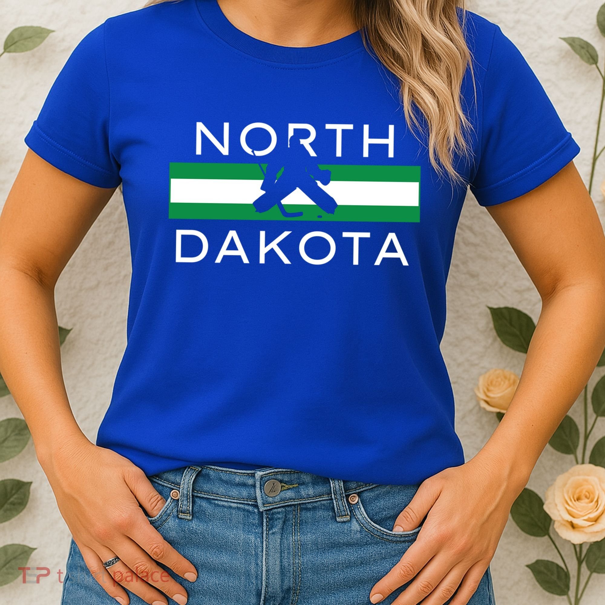 North Dakota Goalie Ice Hockey Player Coach Team State Gift Women's T-Shirt