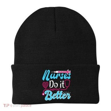 Nurses Do It Better Nurses Stethoscope Nurse Day Beanie