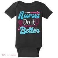 Nurses Do It Better Nurses Stethoscope Nurse Day Baby Bodysuit thumb 0