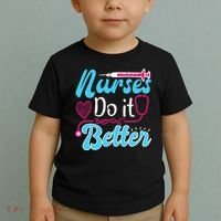 Nurses Do It Better Nurses Stethoscope Nurse Day Toddler T-Shirt thumb 2