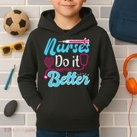 Nurses Do It Better Nurses Stethoscope Nurse Day Kids Hoodie thumb 2