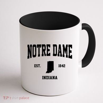Notre Dame Indiana Est 1842 Coffee Mug back
