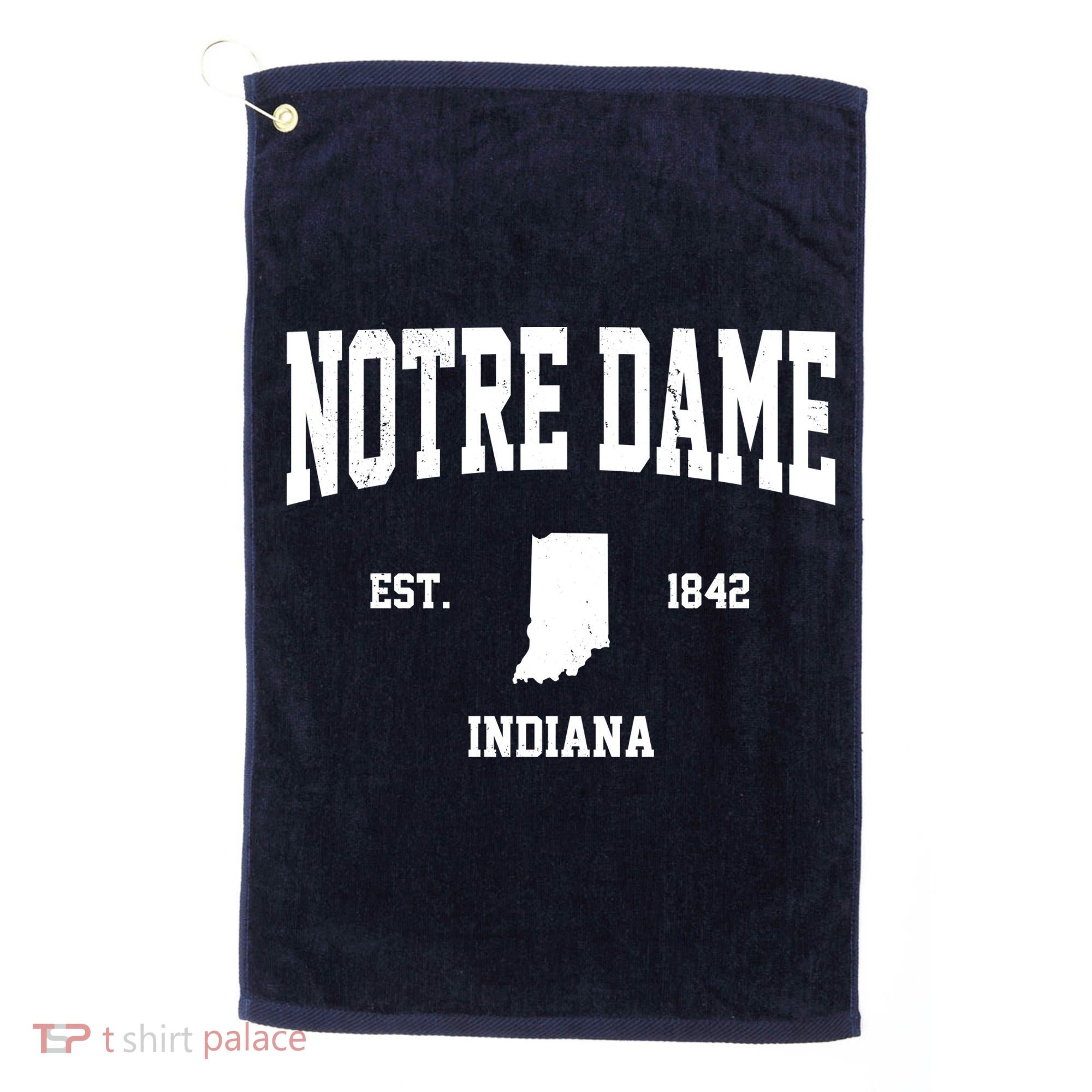 Notre Dame Indiana Est 1842 Golf Towel