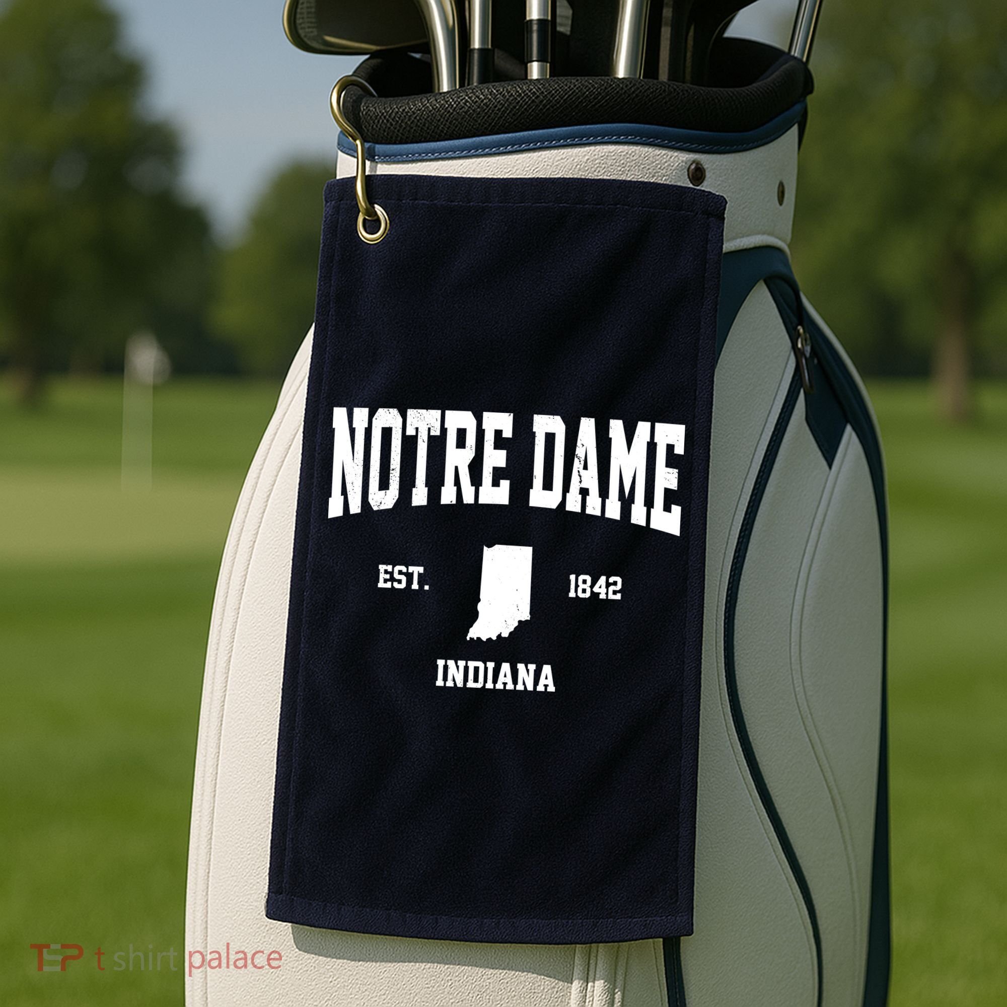 Notre Dame Indiana Est 1842 Golf Towel