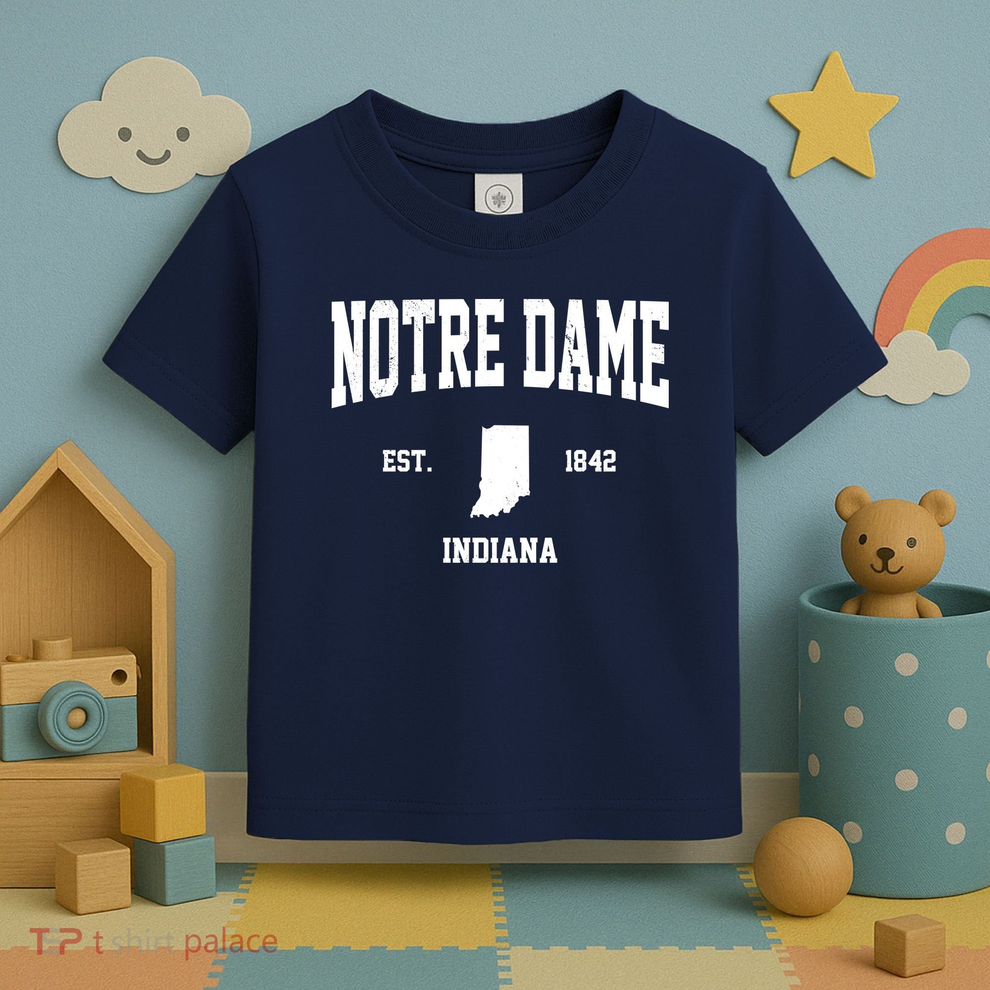 Notre Dame Indiana Est 1842 Toddler T-Shirt