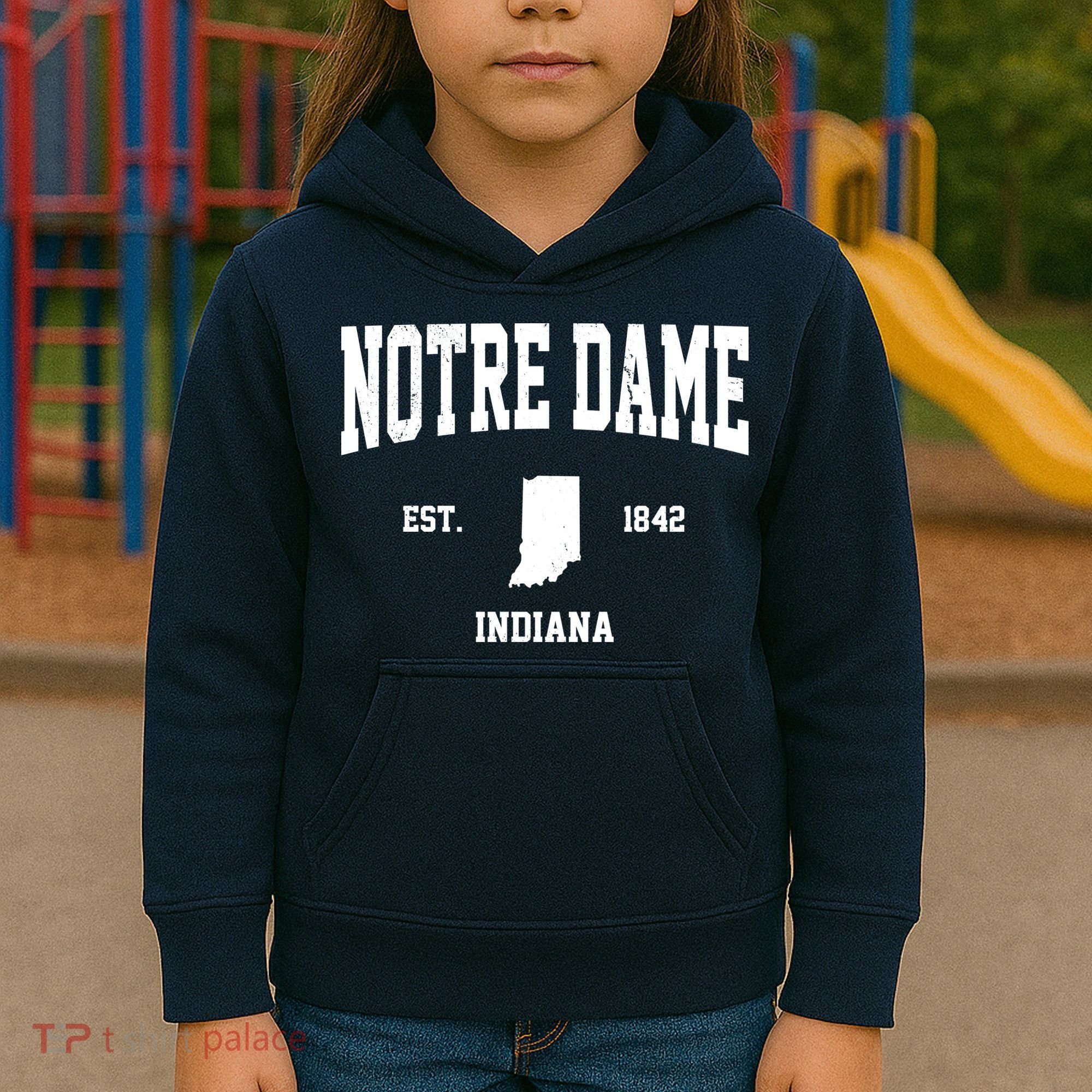 Notre Dame Indiana Est 1842 Kids Hoodie