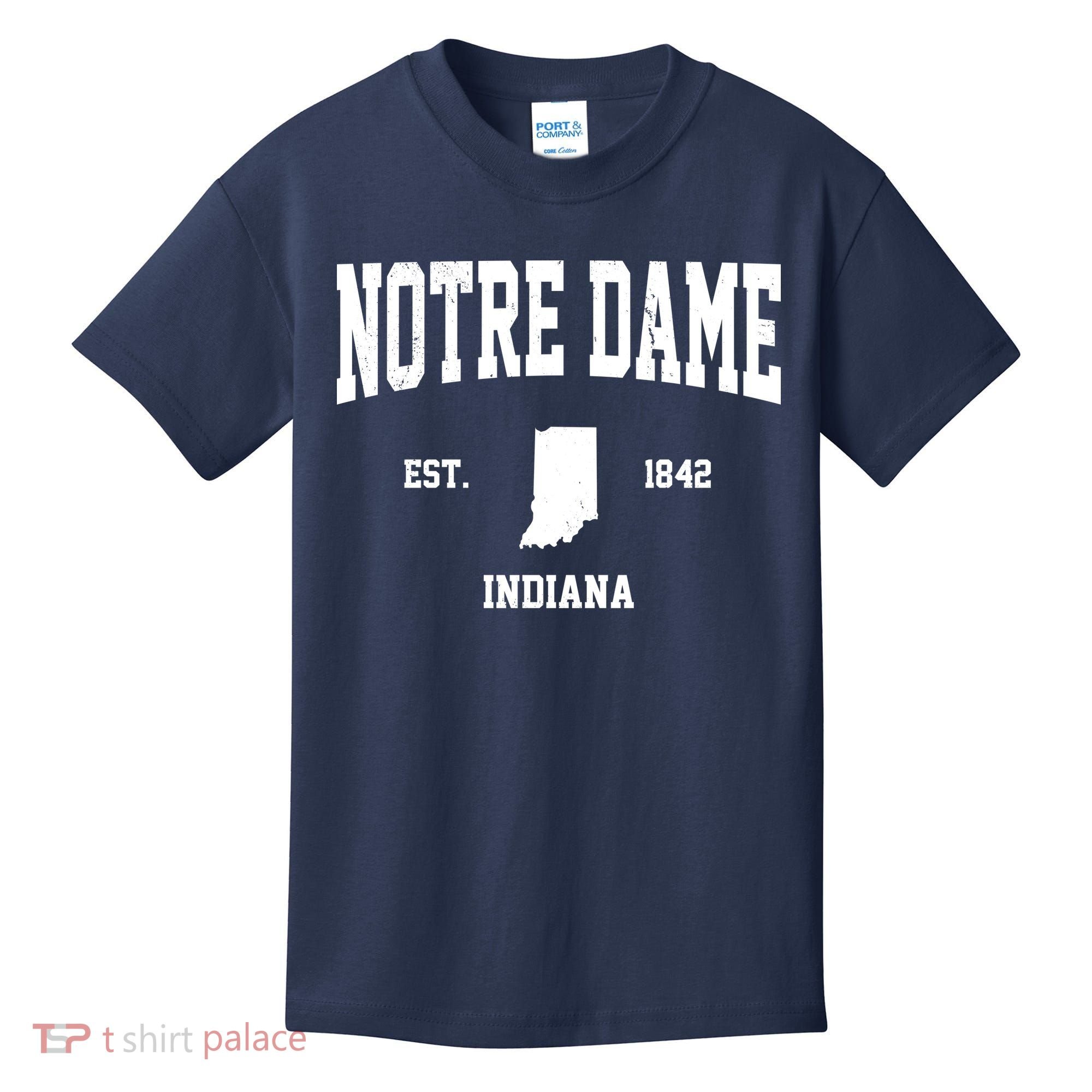 Notre Dame Indiana Est 1842 Kids T-Shirt