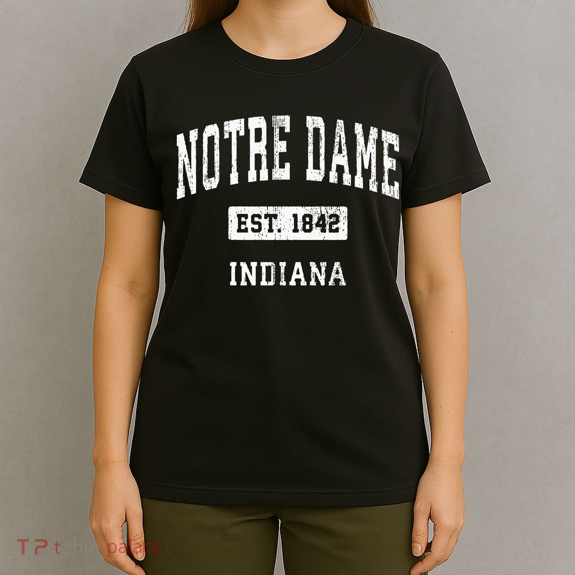 Notre Dame Indiana IN Vintage Athletic Navy Sports T-Shirt