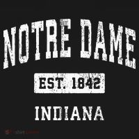Notre Dame Indiana IN Vintage Athletic Navy Sports T-Shirt thumb 7