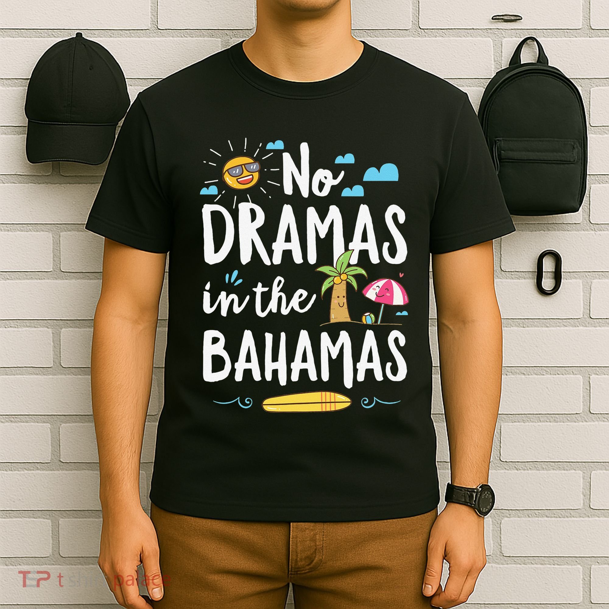 No Dramas In Bahamas Summer Vacation Beach Gift T-Shirt