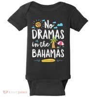 No Dramas In Bahamas Summer Vacation Beach Gift Baby Bodysuit thumb 0
