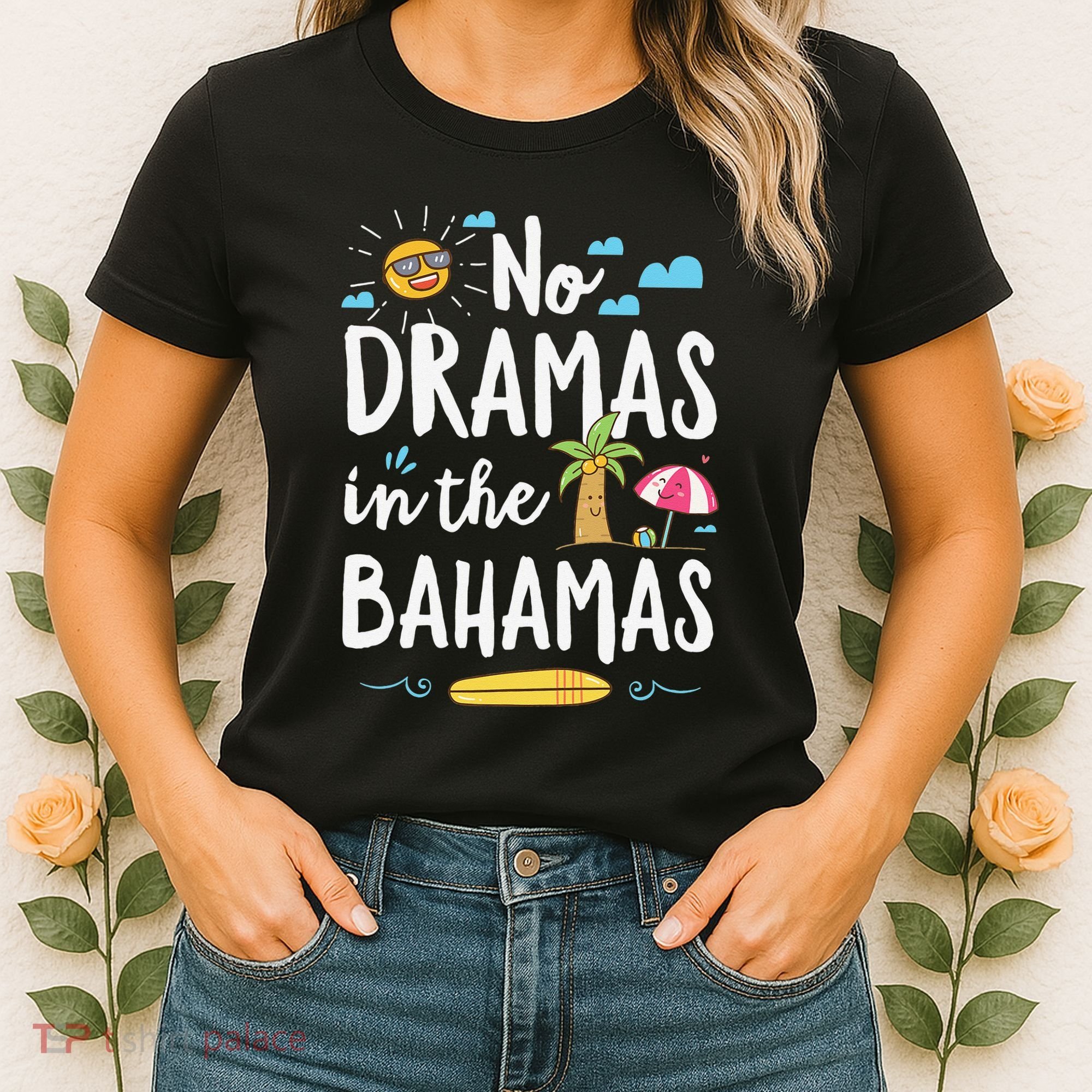 No Dramas In Bahamas Summer Vacation Beach Gift Women's T-Shirt