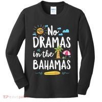 No Dramas In Bahamas Summer Vacation Beach Gift Kids Long Sleeve Shirt thumb 0