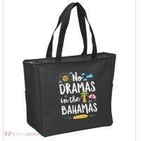 No Dramas In Bahamas Summer Vacation Beach Gift Tote Bag thumb 2