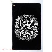 Nerdy Dirty Inked And Curvy Golf Towel thumb 0