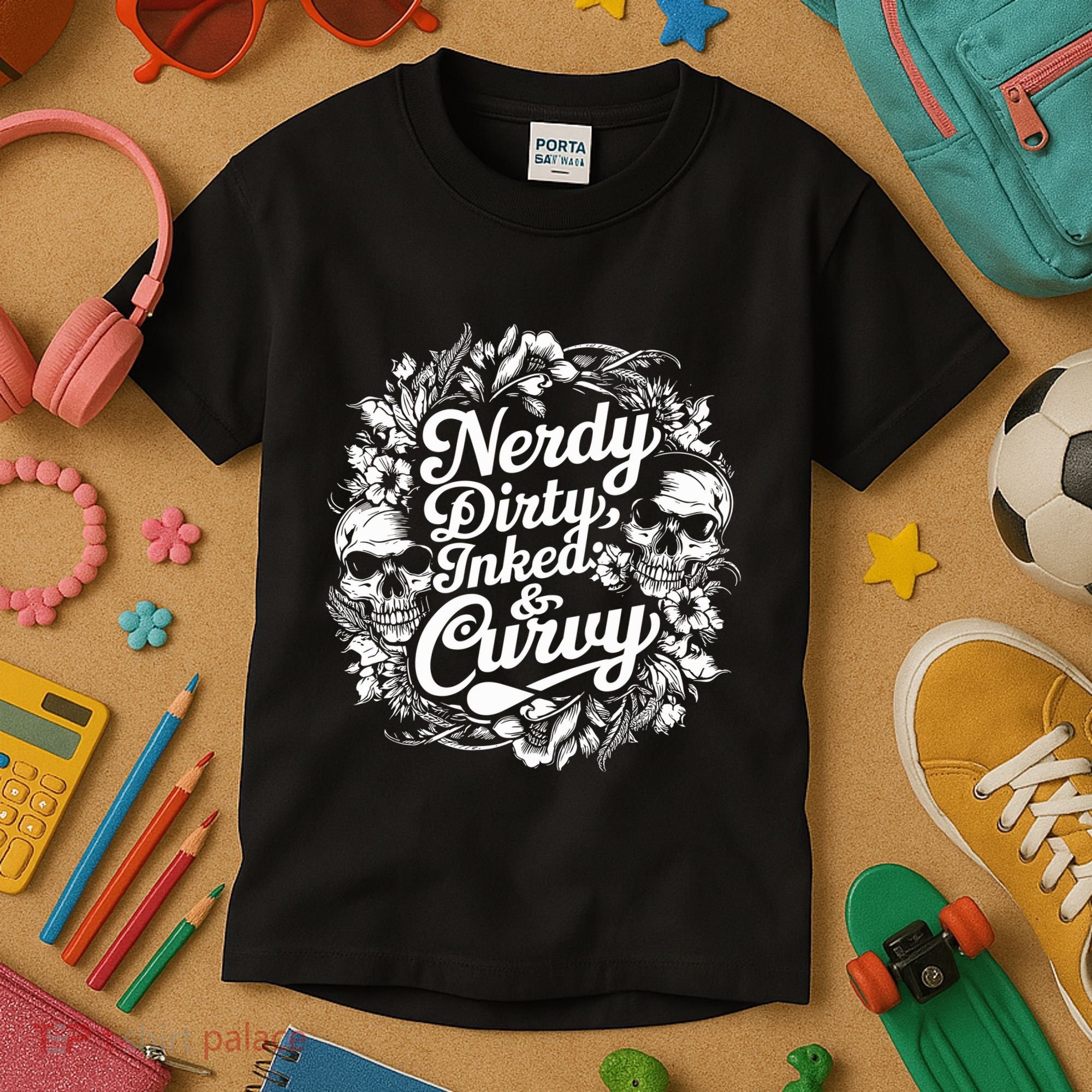 Nerdy Dirty Inked And Curvy Kids T-Shirt
