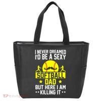 Never Dreamed ID Be A Sexy Softball Dad Tote Bag thumb 0