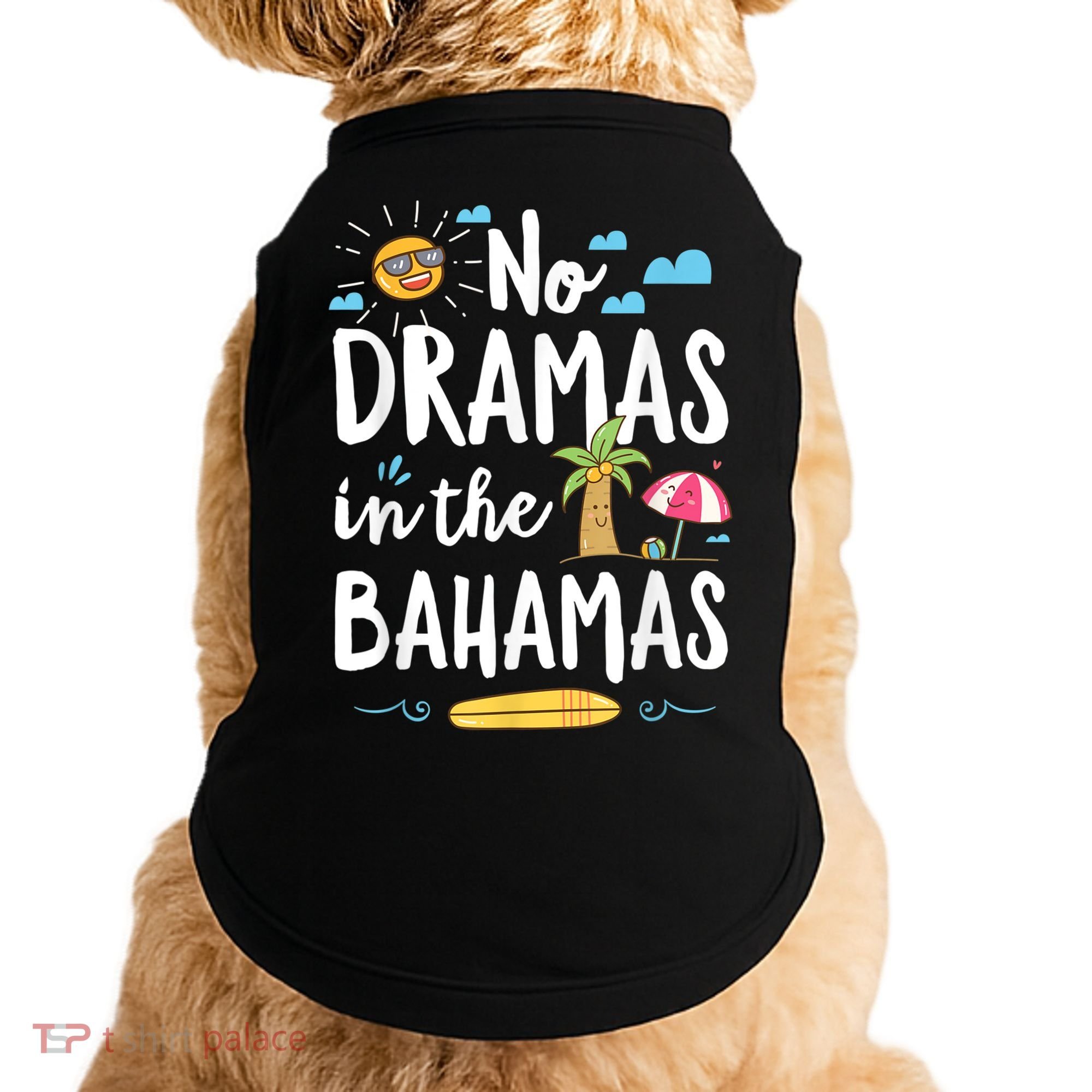 No Dramas In Bahamas Summer Vacation Beach Gift Doggie Tank