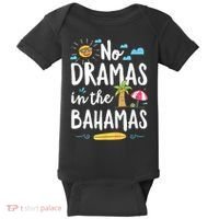 No Dramas In Bahamas Summer Vacation Beach Gift Baby Bodysuit thumb 0