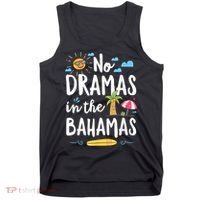 No Dramas In Bahamas Summer Vacation Beach Gift Tank Top thumb 0