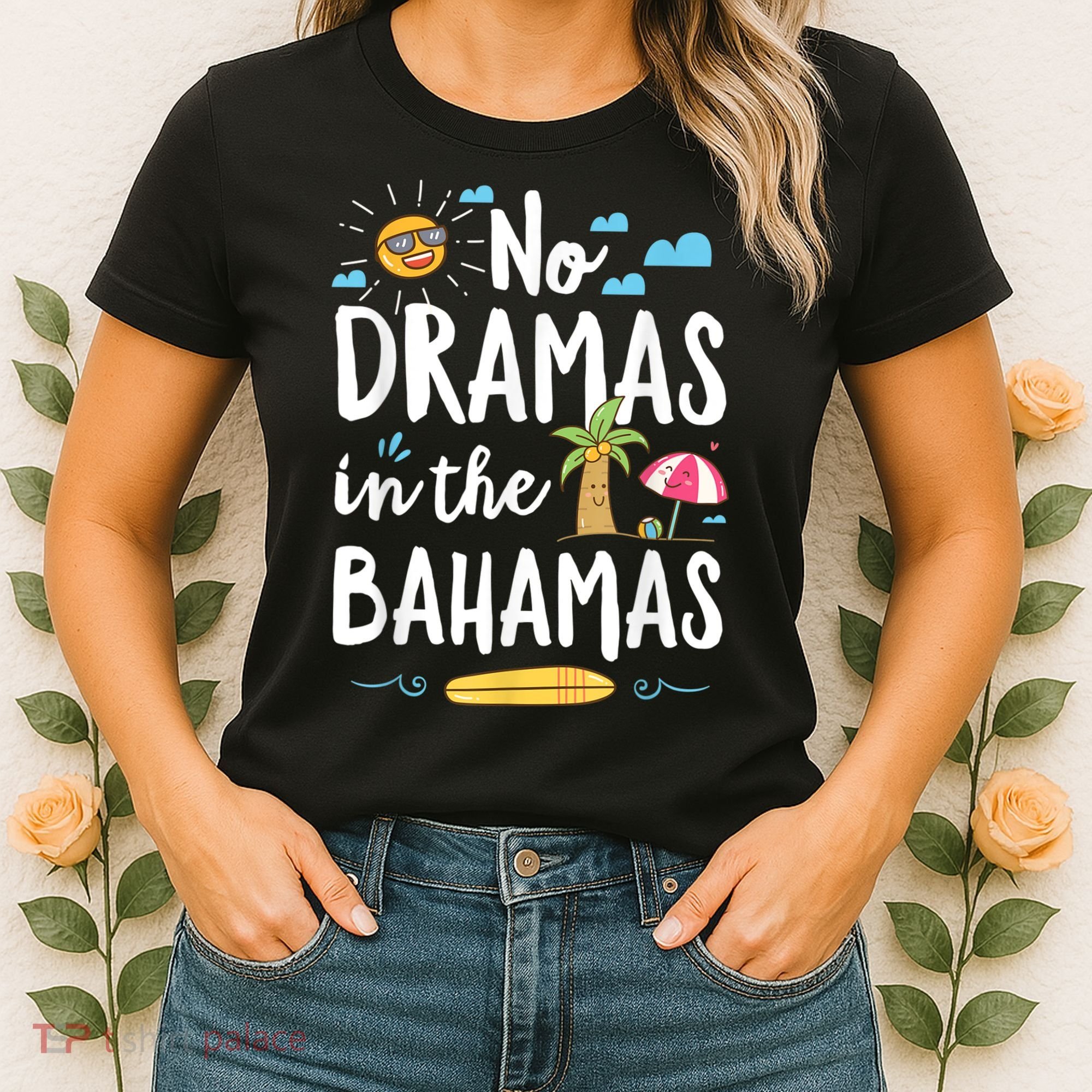 No Dramas In Bahamas Summer Vacation Beach Gift Women's T-Shirt