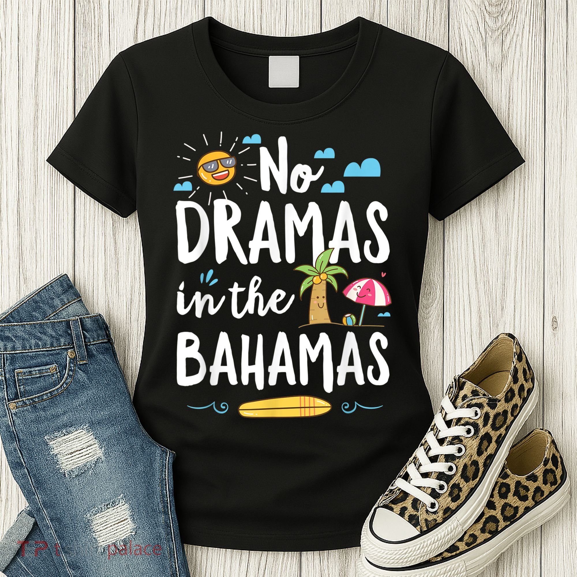 No Dramas In Bahamas Summer Vacation Beach Gift Women's T-Shirt