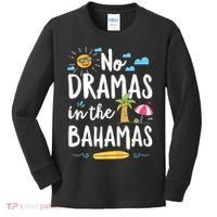 No Dramas In Bahamas Summer Vacation Beach Gift Kids Long Sleeve Shirt thumb 0