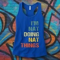Nat Doing Nat Things Personalized Women's Tank Top thumb 3