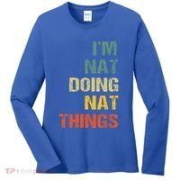 Nat Doing Nat Things Personalized Women's Long Sleeve Shirt thumb 0