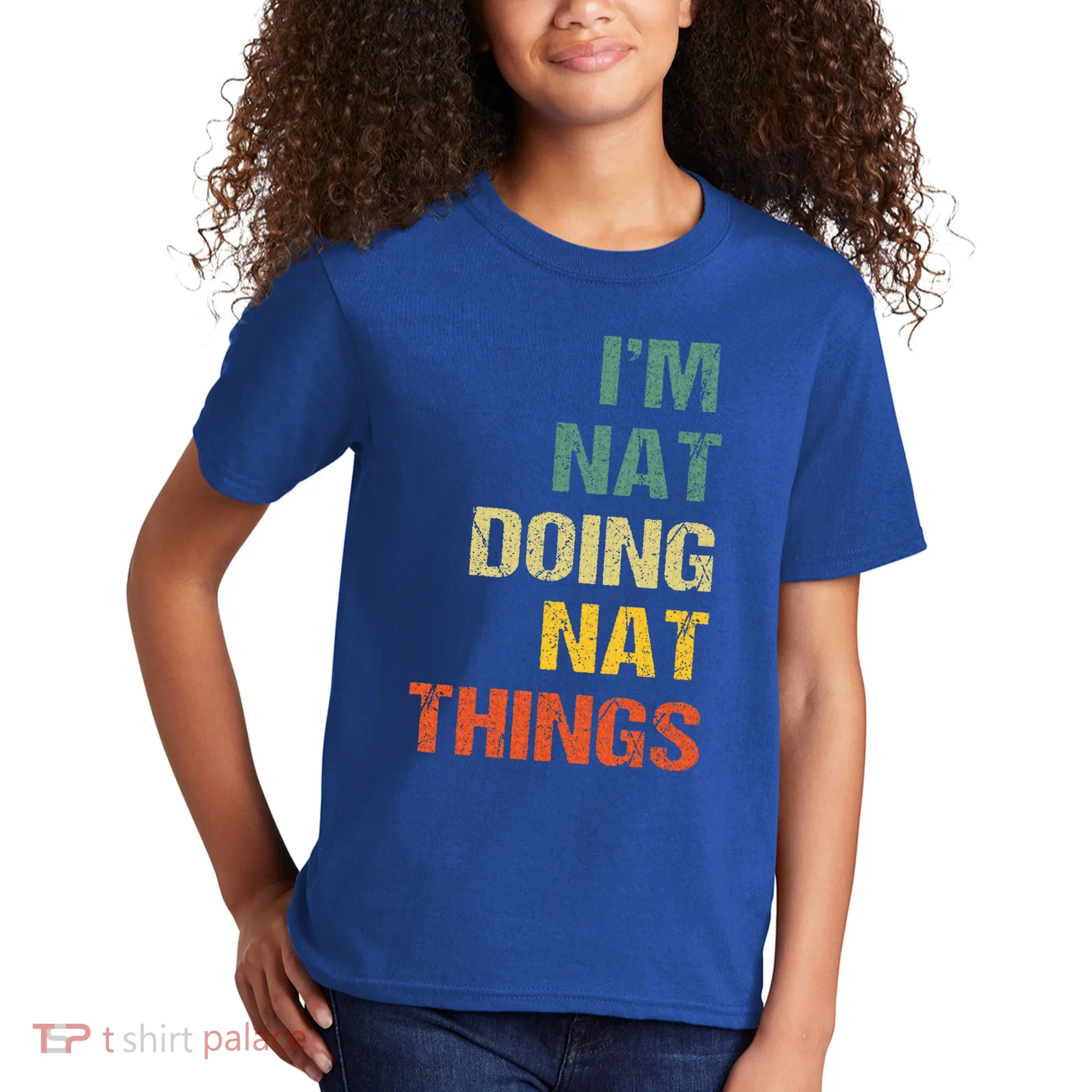 Nat Doing Nat Things Personalized Kids T-Shirt