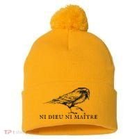 Ni Dieu Ni Maitre Pom Pom 12in Knit Beanie thumb 0