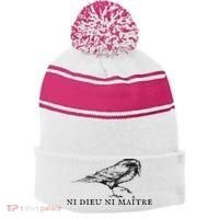 Ni Dieu Ni Maitre Stripe Pom Pom Beanie thumb 0