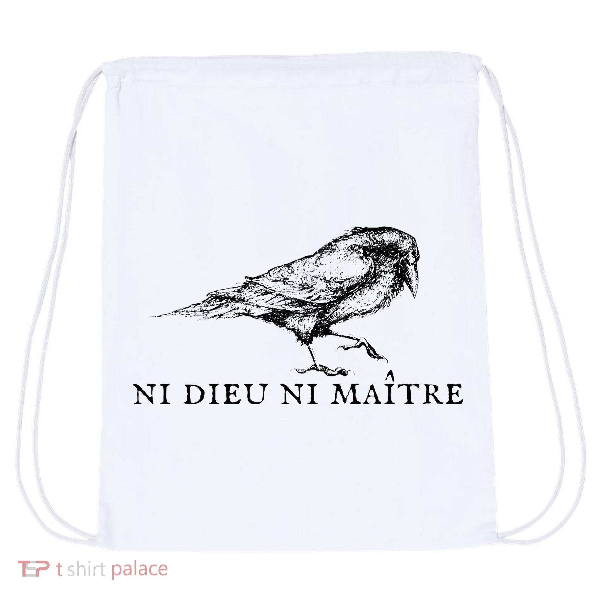 Ni Dieu Ni Maitre Drawstring Bag