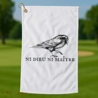 Ni Dieu Ni Maitre Golf Towel thumb 1