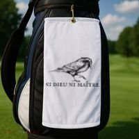Ni Dieu Ni Maitre Golf Towel thumb 2