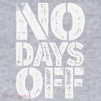 No Days Off Motivational Fitness Quote Women's Racerback Cropped Tank thumb 2