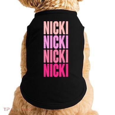 Nicki Distressed Pink Design Doggie Tank