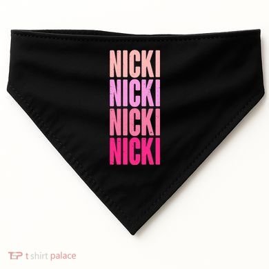 Nicki Distressed Pink Design USA-Made Doggie Bandana