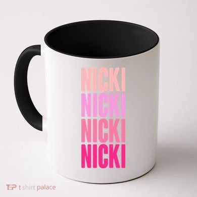 Nicki Distressed Pink Design Coffee Mug