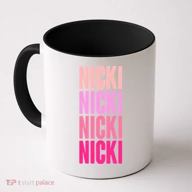 Nicki Distressed Pink Design Coffee Mug