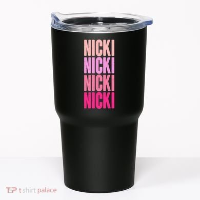 Nicki Distressed Pink Design Tumbler