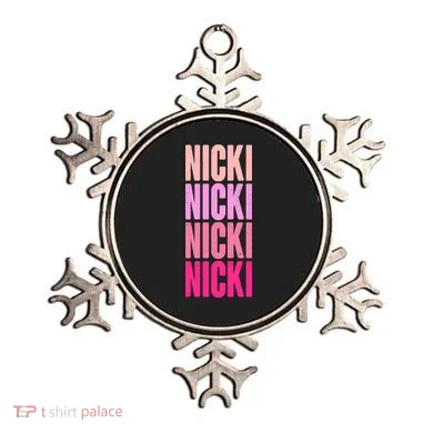 Nicki Distressed Pink Design Ornament