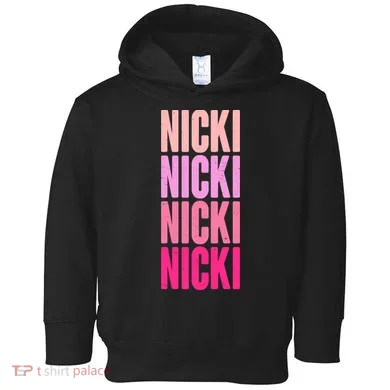 Nicki Distressed Pink Design Toddler Hoodie
