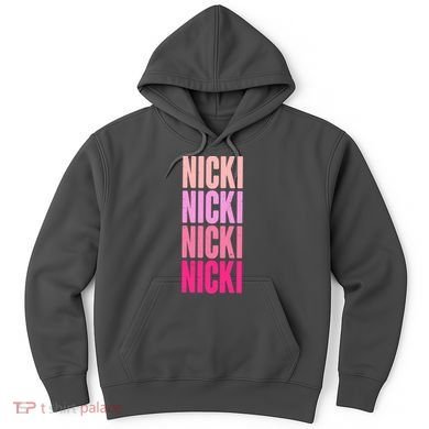 Nicki Distressed Pink Design Hoodie