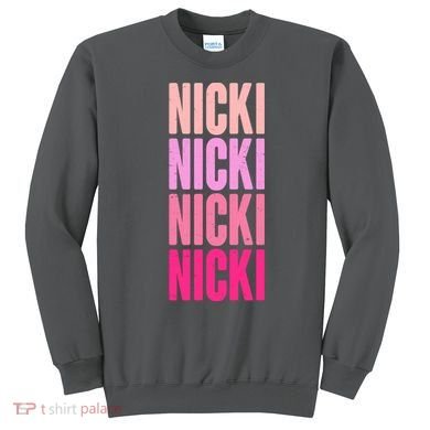 Nicki Distressed Pink Design Sweatshirt