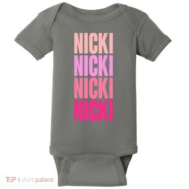 Nicki Distressed Pink Design Baby Bodysuit