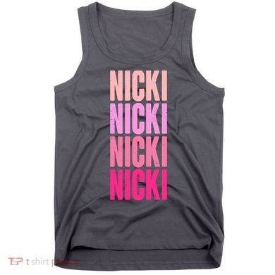 Nicki Distressed Pink Design Tank Top