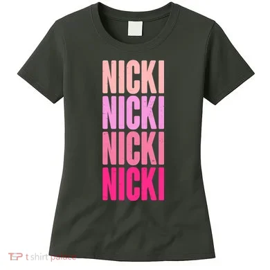 Nicki Distressed Pink Design Women's T-Shirt