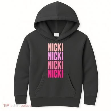 Nicki Distressed Pink Design Kids Hoodie