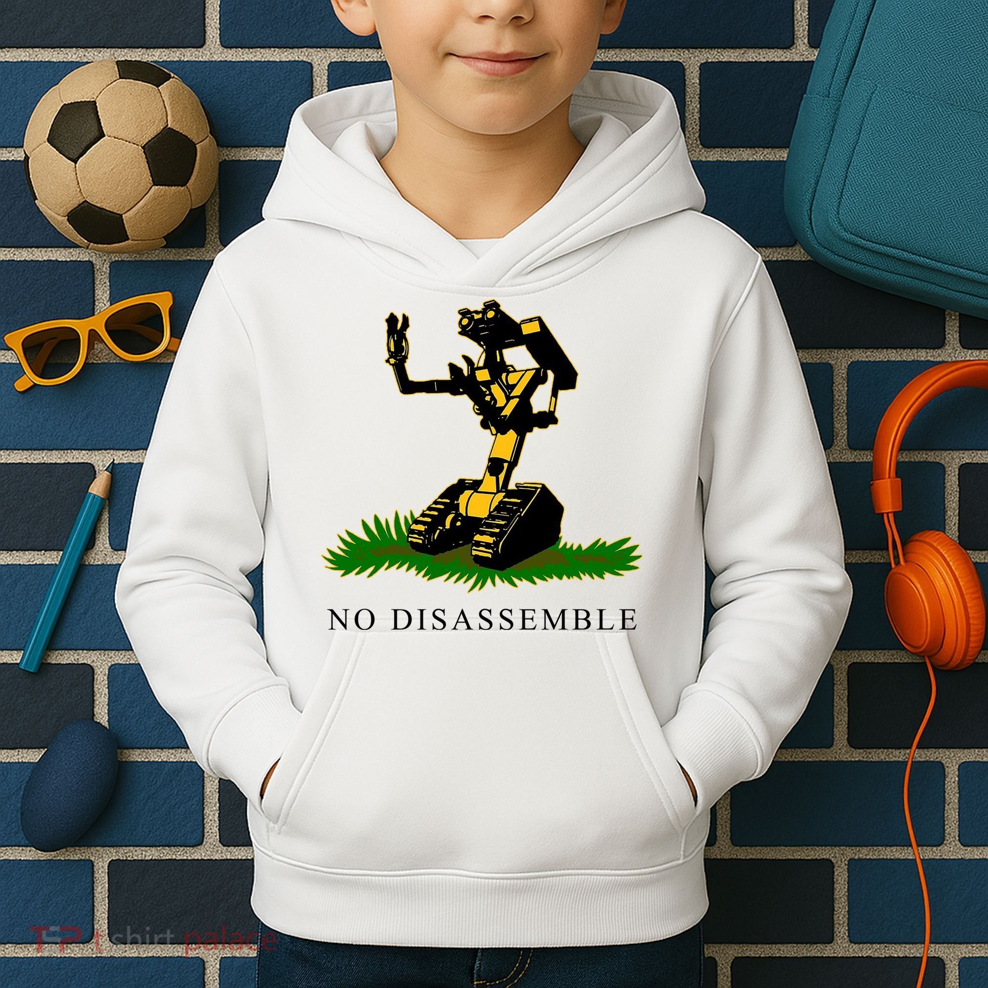 No Disassemble Robot Kids Hoodie
